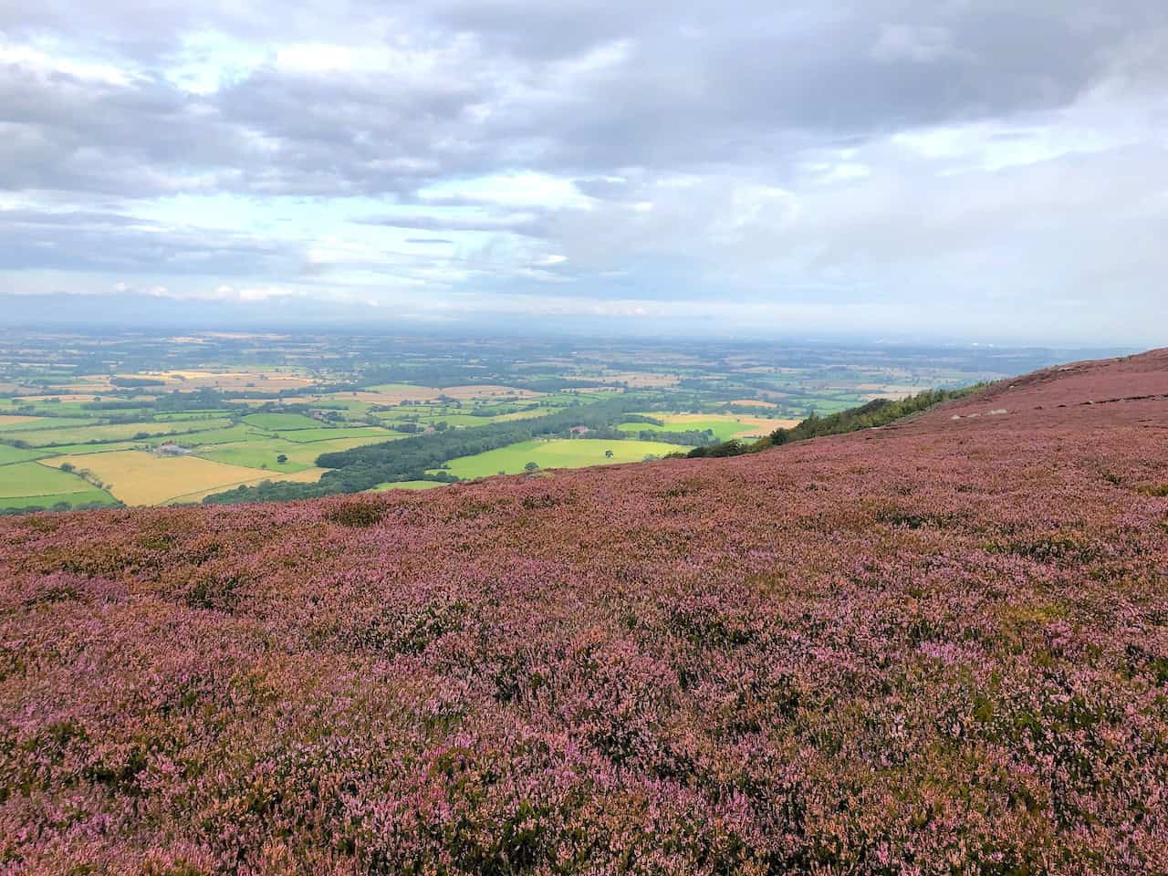 The view north-west from Ingleby Moor over the Tees Valley lowlands is expansive and impressive.
