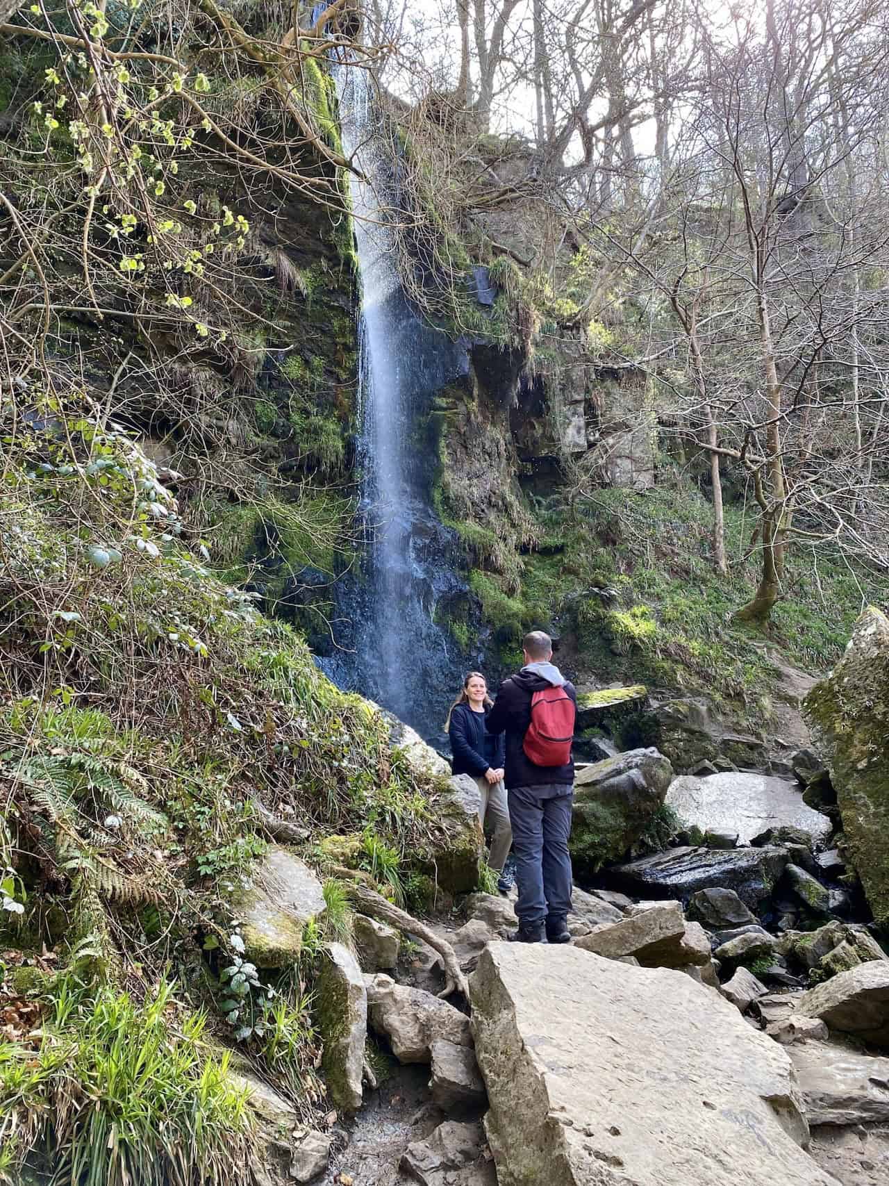 Mallyan Spout Waterfall, the tallest waterfall in the North York Moors, drops 70 feet (21 metres).