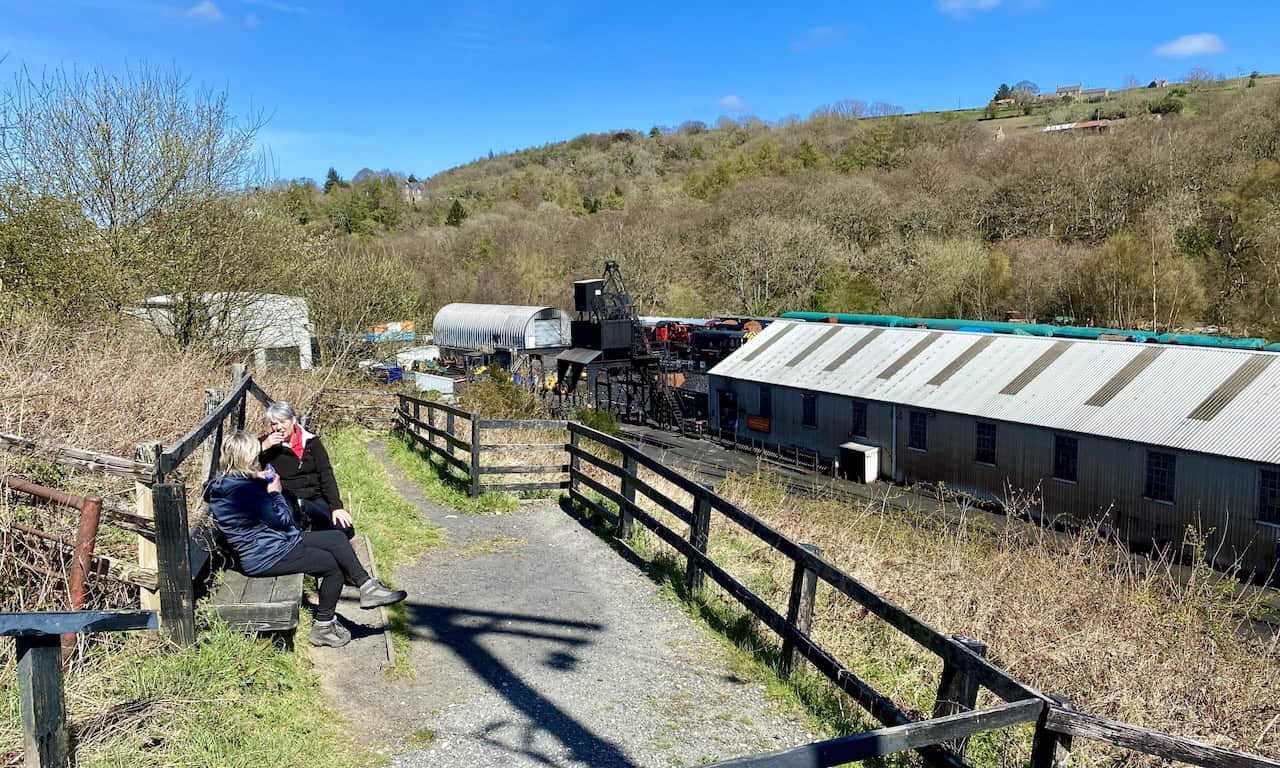 A popular viewpoint just south of Grosmont offers a stunning view of the North York Moors Railway engine sheds.