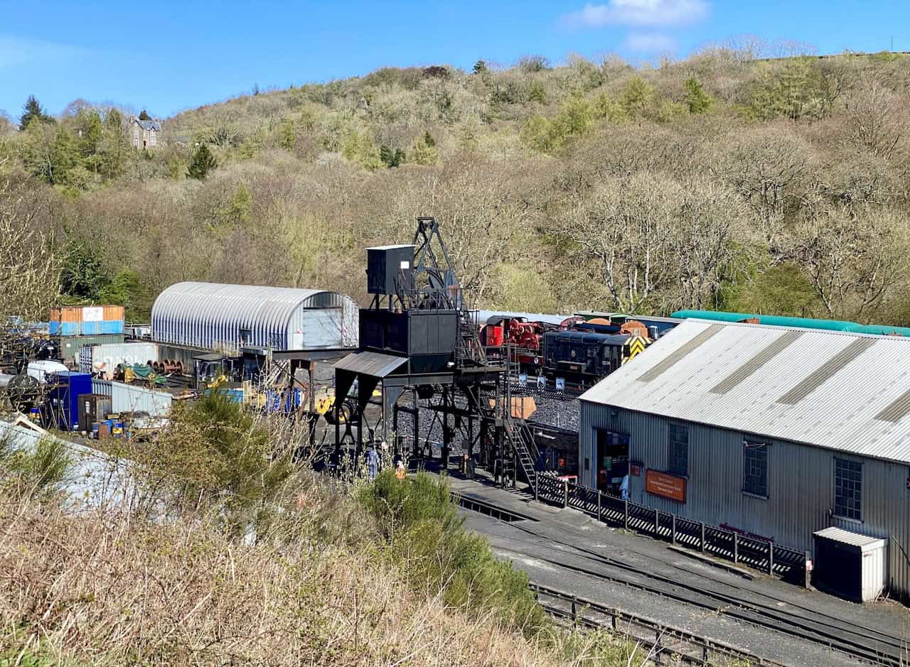A popular viewpoint just south of Grosmont offers a stunning view of the North York Moors Railway engine sheds.