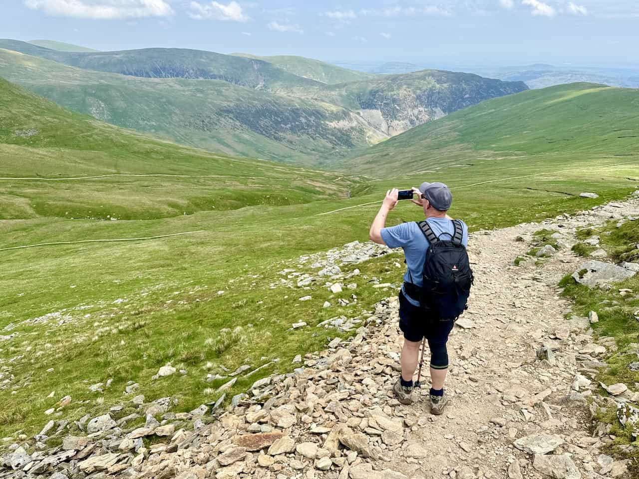 Jeff captures a photograph of the northern fells, including Sheffield Pike and Stybarrow Dodd.