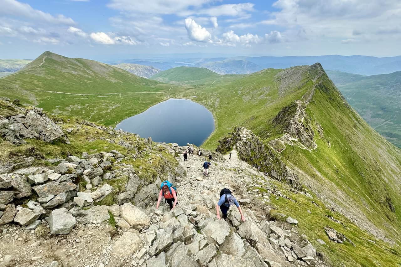 Saturday 18 May 2024: Reaching Helvellyn via Striding Edge and visiting Nethermost Pike and Dollywaggon Pike.