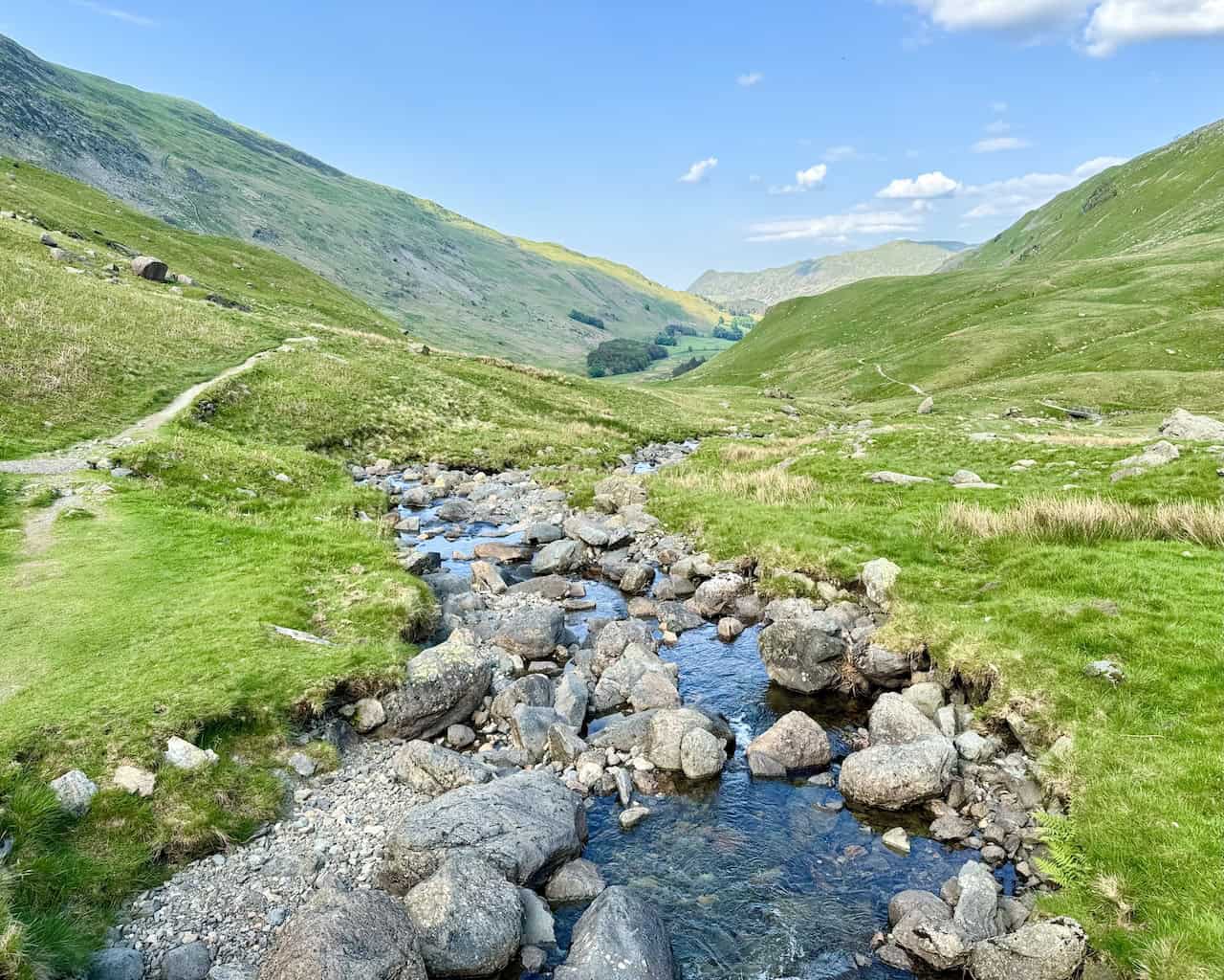 Crossing a stream sourced high up on the east-facing slopes of High Crag is a refreshing experience, adding to the adventure.