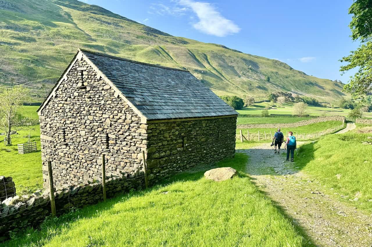 A charming stone barn by the track just before Elmhow. We’re growing tired and eagerly anticipating our return to Patterdale.