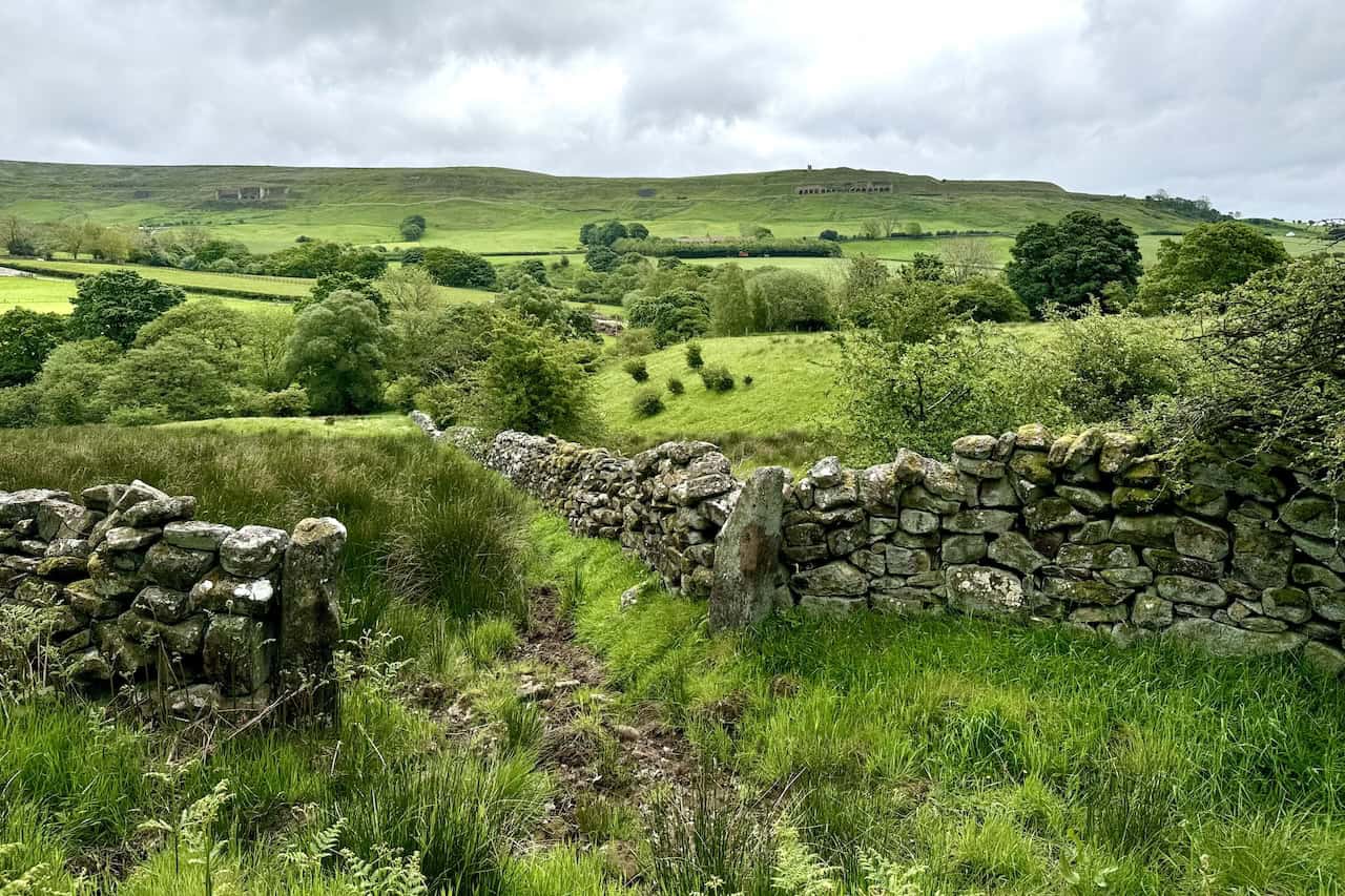 Another view east from Daleside Road (Track) shows the Rosedale Iron Kilns on the left and the Rosedale Stone Kilns on the right.
