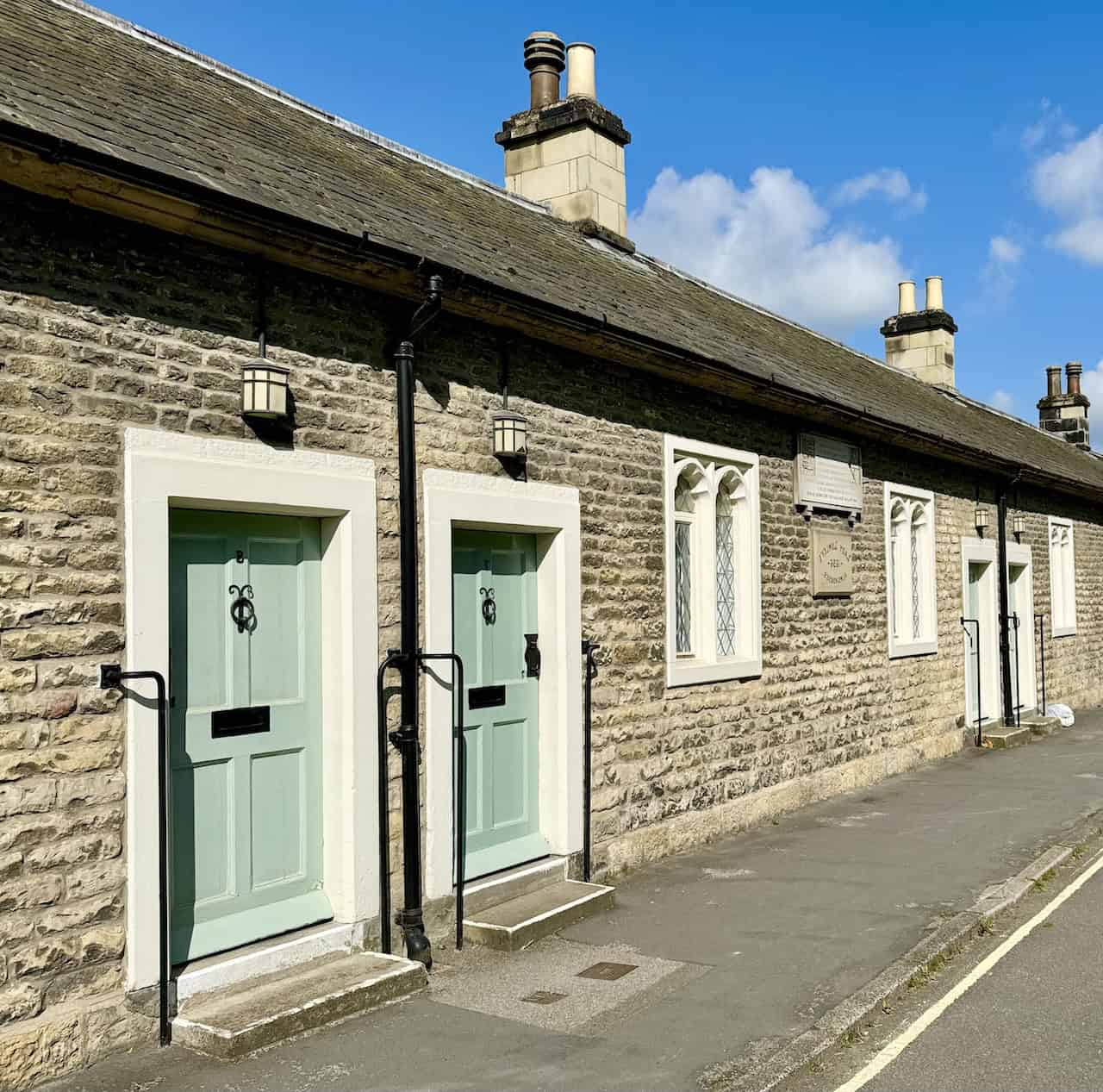 Early into our Dalby Forest walk, we encounter the charming almshouses on Church Hill in the centre of Thornton-le-Dale village.