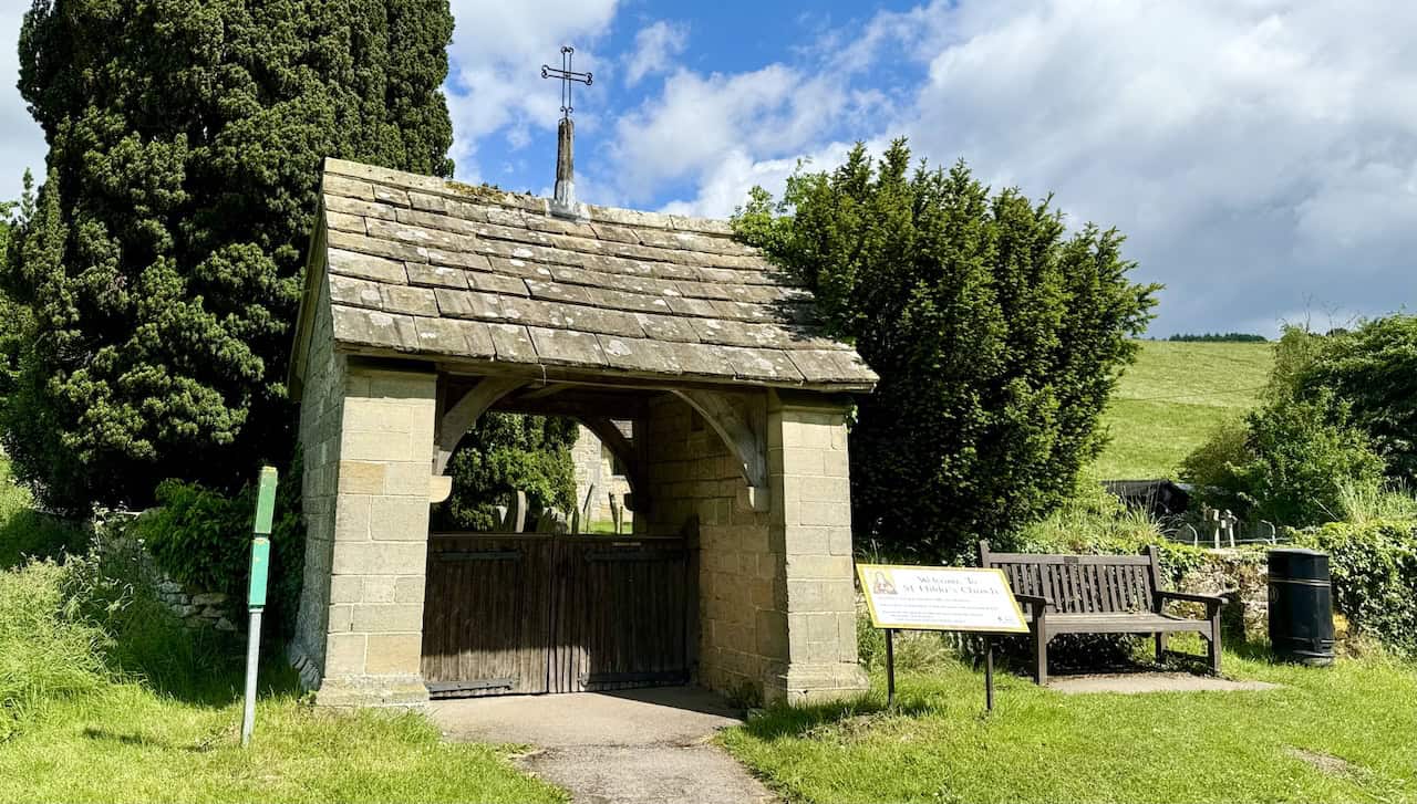 Approaching Ellerburn, just north of Thornton-le-Dale, we first encounter the lychgate of St Hilda’s Church.