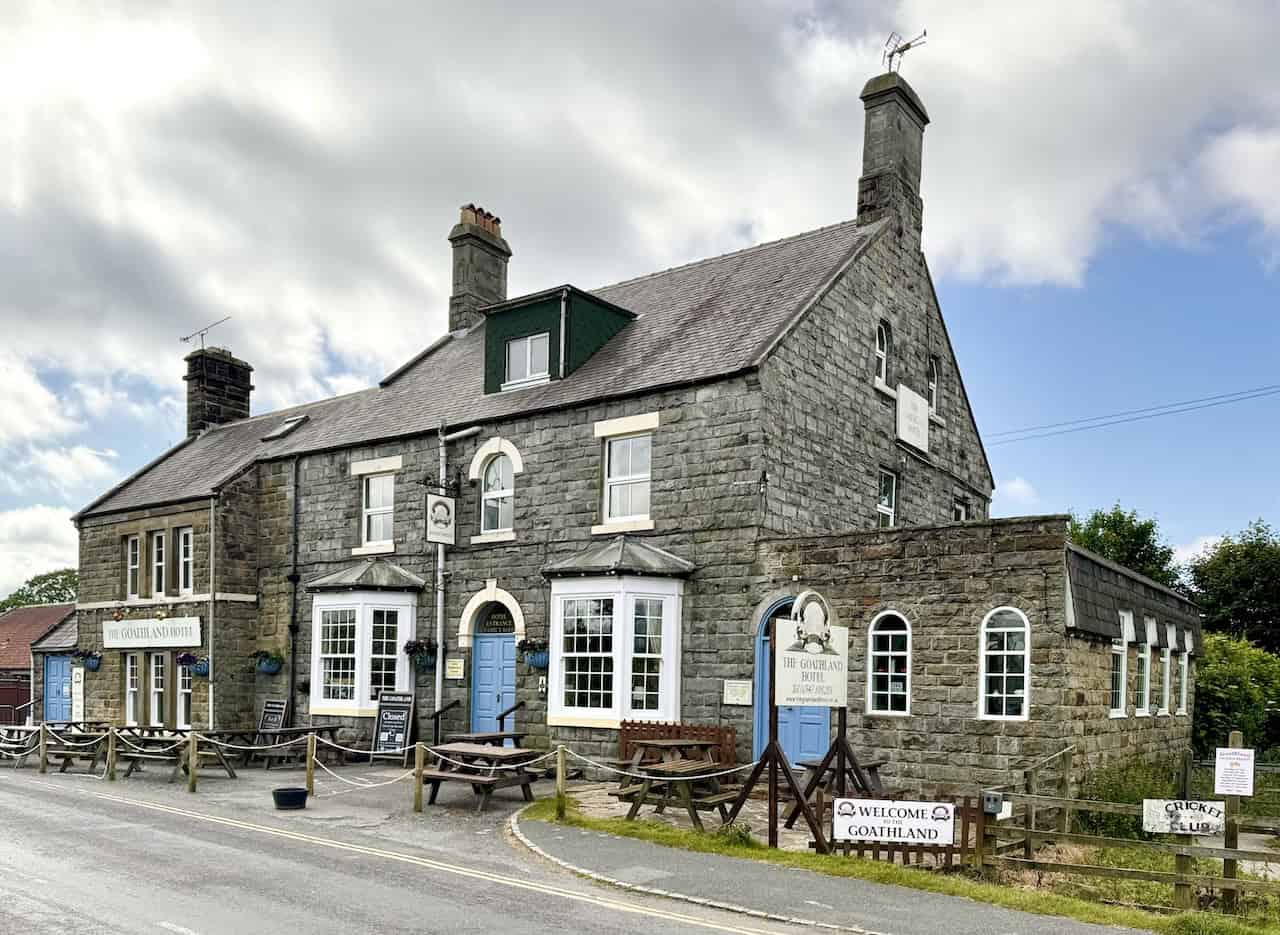 The Goathland Hotel, a prominent landmark in Goathland, used to film scenes in Heartbeat where it was called the Aidensfield Arms. One gable end of the pub still reads Aidensfield Arms, while others read Goathland Hotel.
