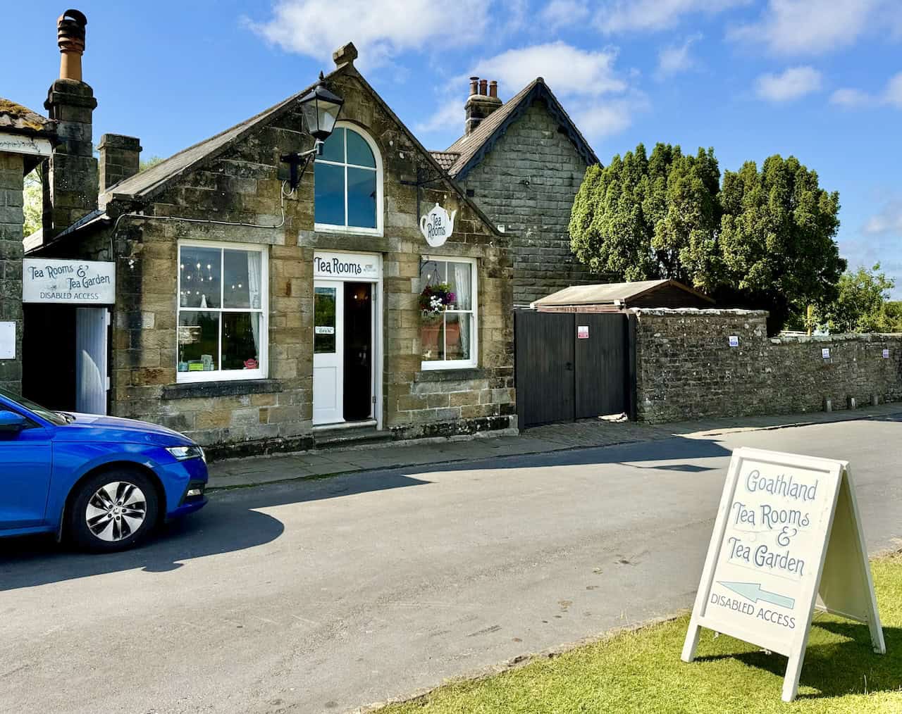 Goathland Tea Rooms & Tea Garden, offering a selection of teas and homemade treats. The tea garden provides a pleasant outdoor space for relaxation during or at the end of the Goathland walk.

