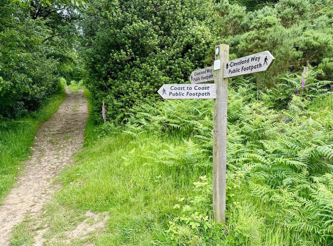 Continuing downhill from the Lady Chapel exit, there’s another signpost at a junction.
