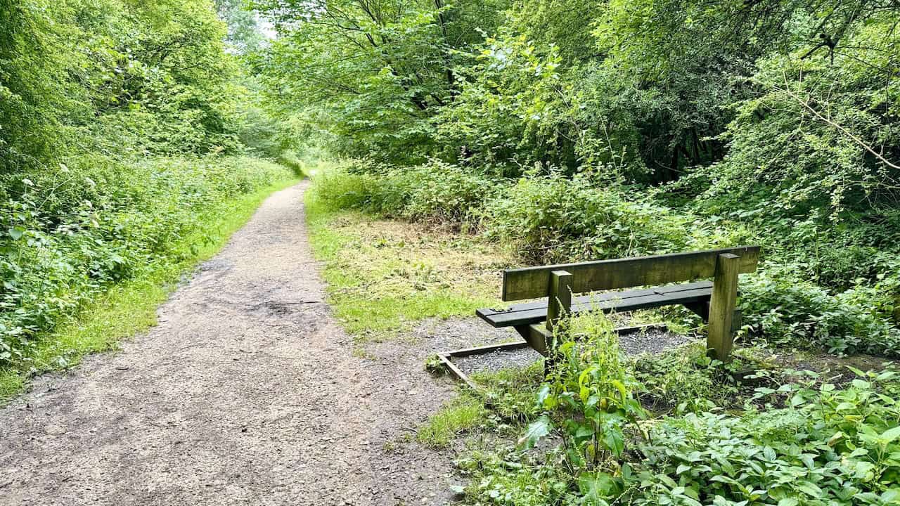 The Rail Trail from the gates is initially downhill, then mostly flat and easy-going. The trail follows the original route of the Whitby and Pickering Railway, designed by George Stephenson.