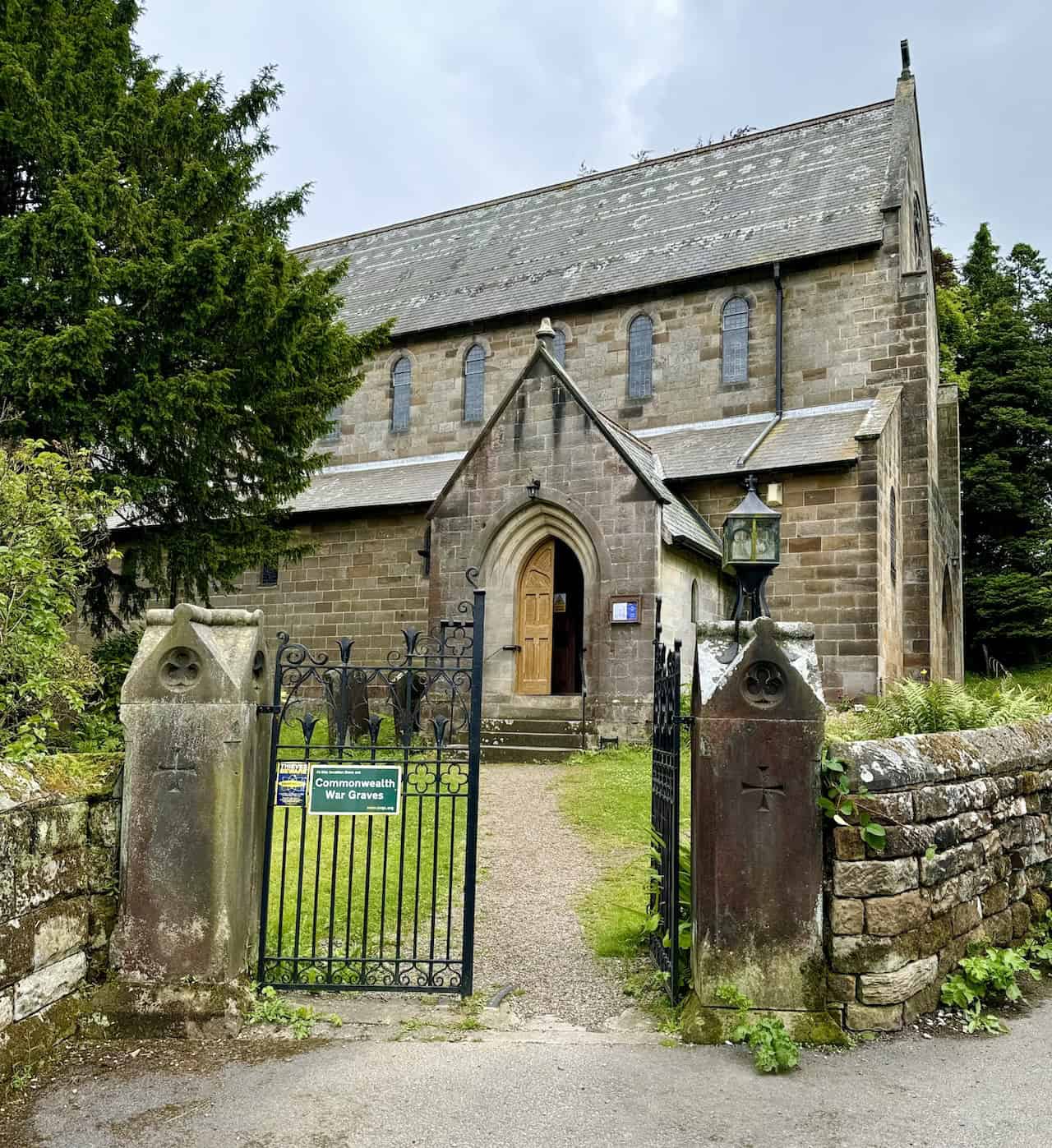 St Matthew’s Church near the bottom of the hill, built in 1875, replacing an earlier church from 1840. It was funded by local ironmasters and Mrs Mary Clarke.