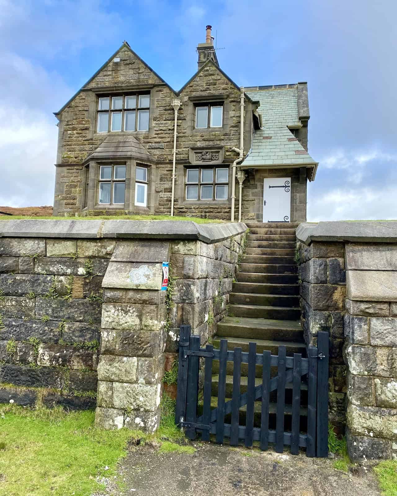 The reservoir keeper’s house at Upper Barden Reservoir, built in 1883, with a sturdy and imposing appearance at the northern end of the reservoir.