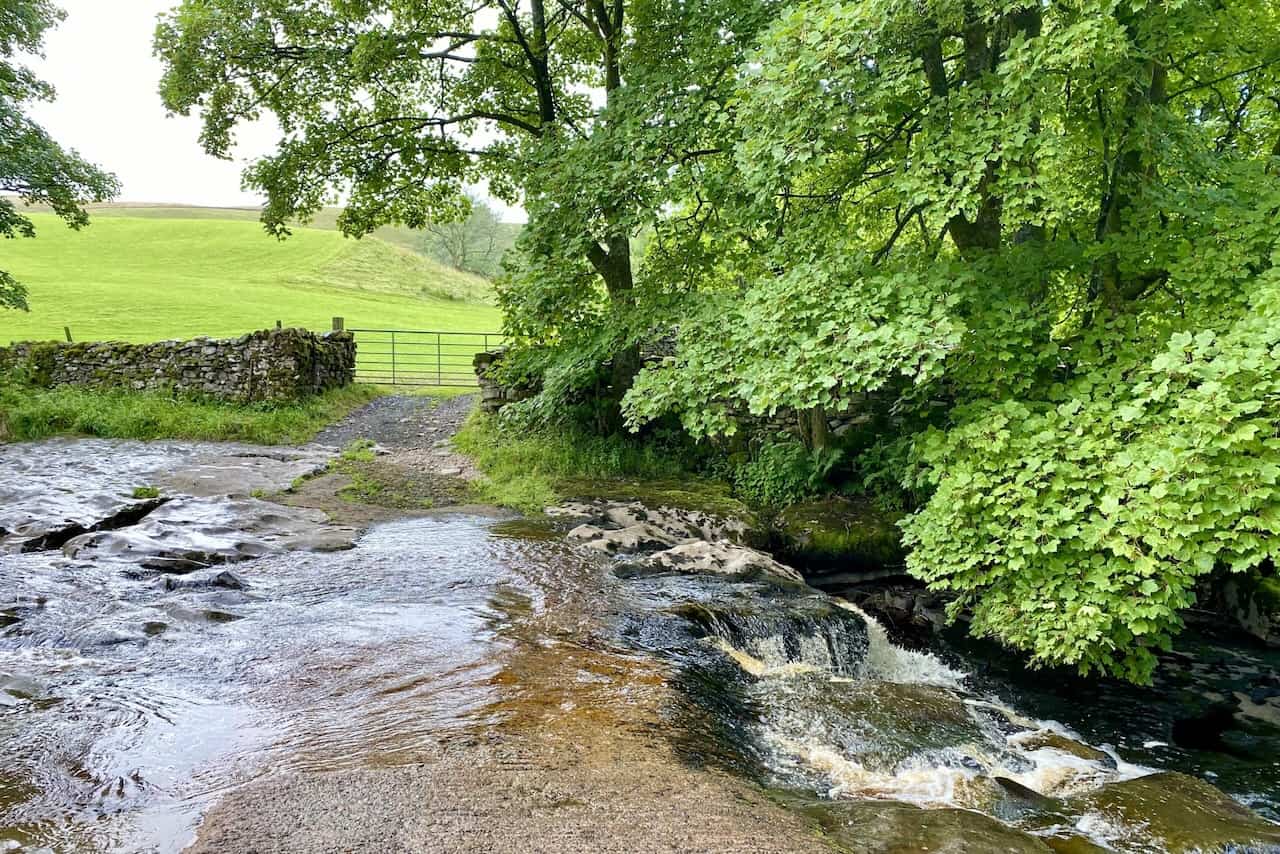 A ford on the River Dee near Stone House, used by local farmers to access their fields, encountered along the Dentdale walk.