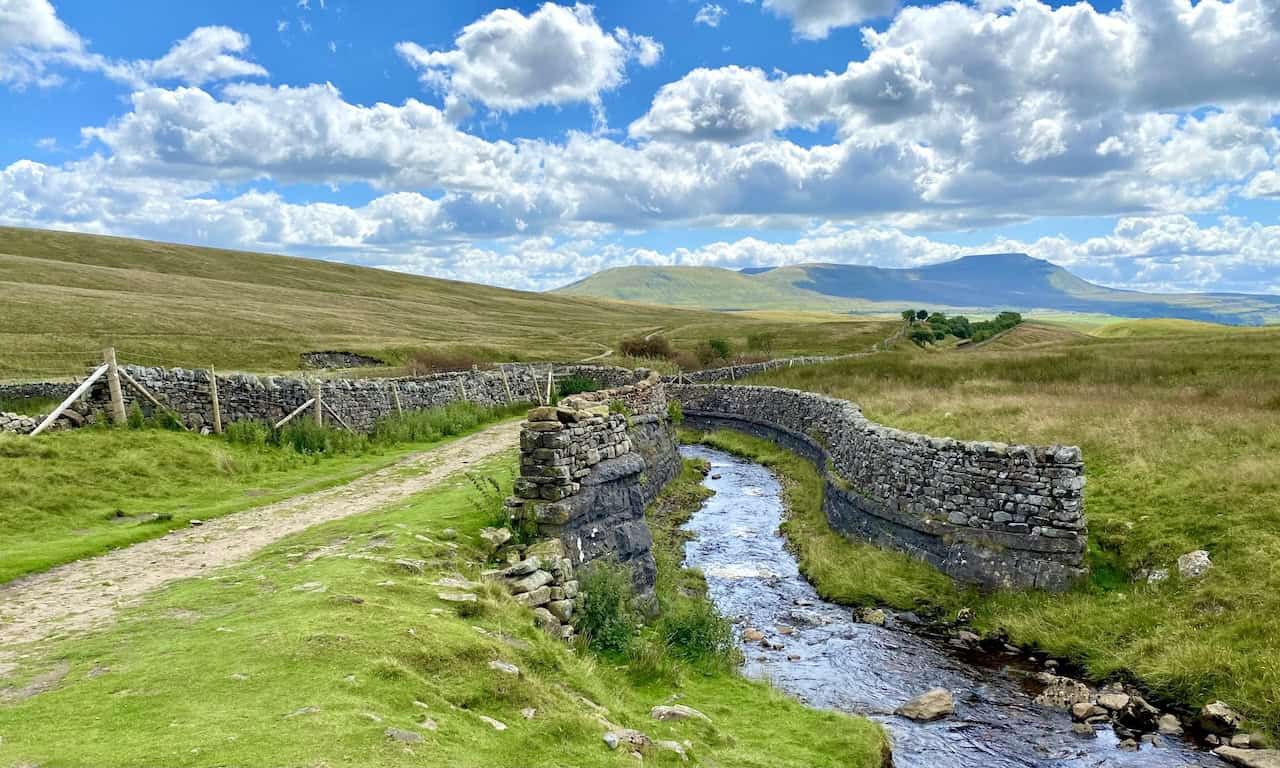 The aqueduct in Little Dale, carrying water from Force Gill over the Settle to Carlisle Railway, a fascinating feat of engineering.