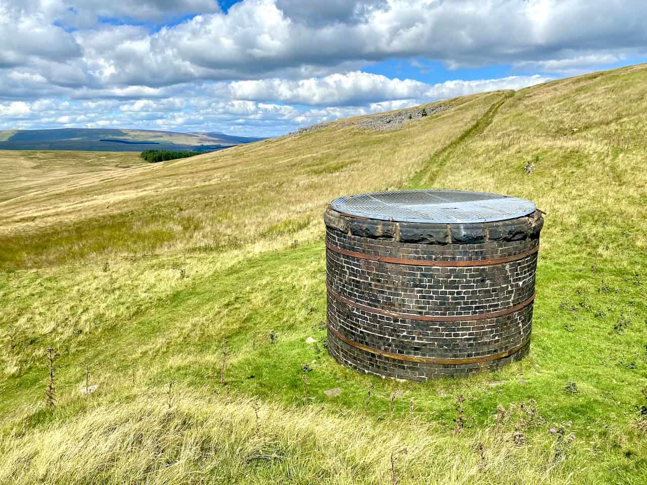 A detailed view of the Bleamoor Tunnel route across Blea Moor, highlighting the longest tunnel on the Settle to Carlisle Railway and its significant engineering history.