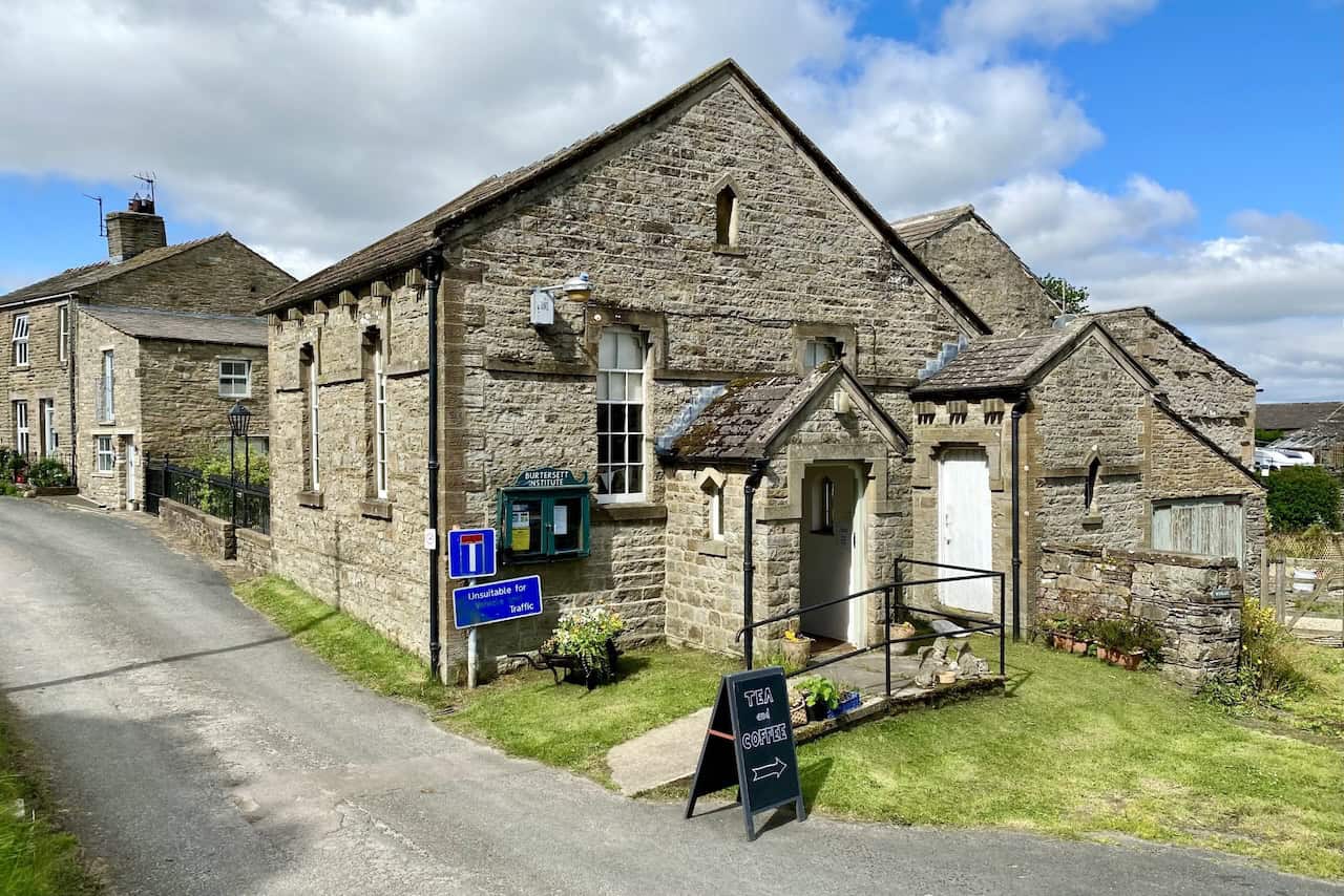 Burtersett Institute in Burtersett village, where I stopped for a cup of coffee before doubling back to the path up to Yorburgh.