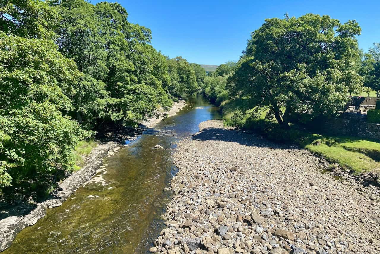 Lovely scene of the River Ure from Yore Bridge, just north of Bainbridge.