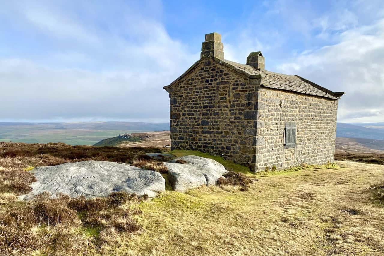 A lonely shooting lodge nestled on Burnsall and Thorpe Fell, adding to the wild beauty encountered on our Linton walk.