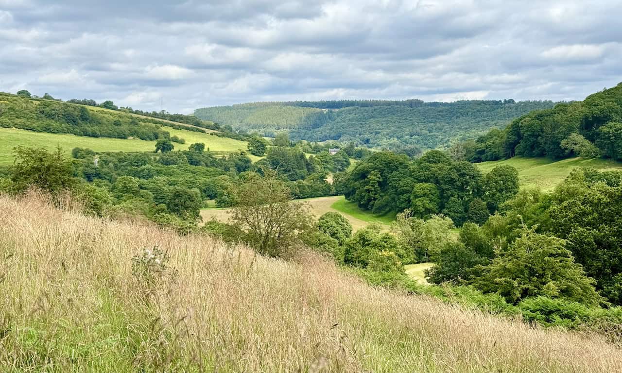 Stunning views to the north, looking down into Rye Dale valley.
