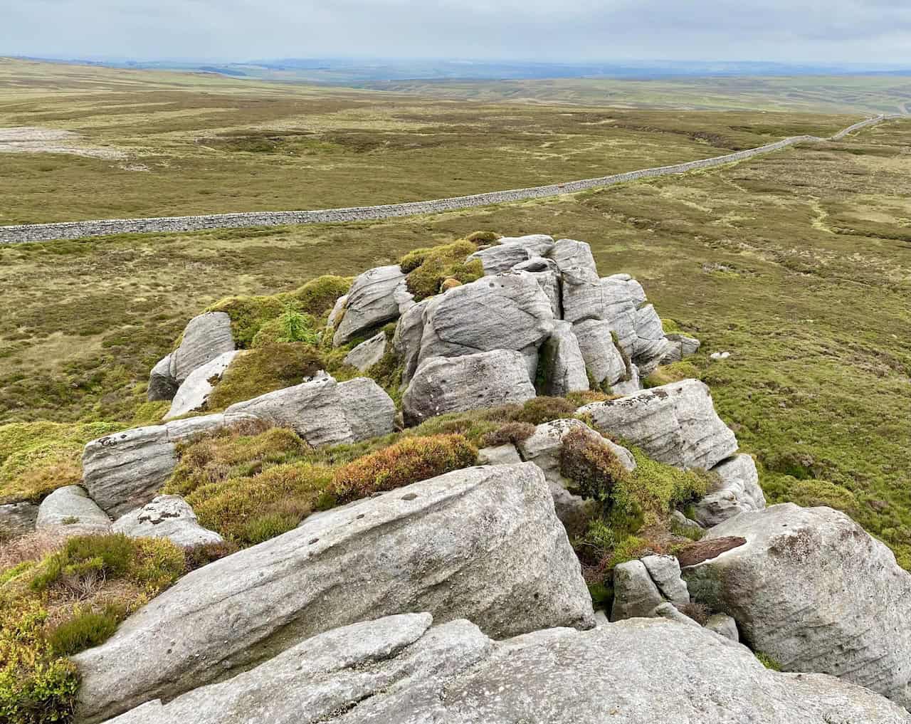 Lord’s Seat itself is an intriguing array of gritstone boulders perched on the northern edge of Barden Fell—a captivating stop on our route.