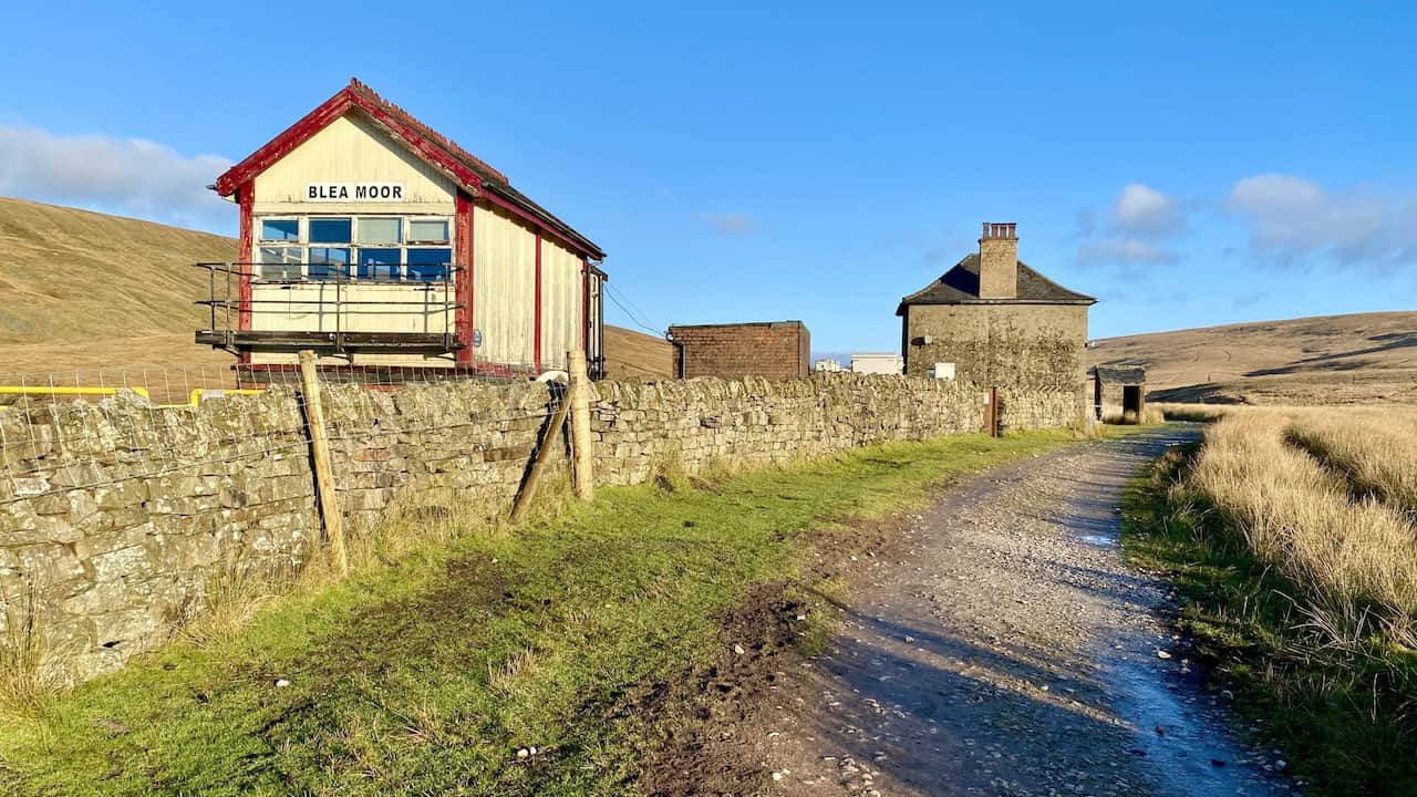 Blea Moor Signal Box on the Settle to Carlisle Railway, a timber-framed structure built in 1941, representing the standard Midland Railway Type 2 design.