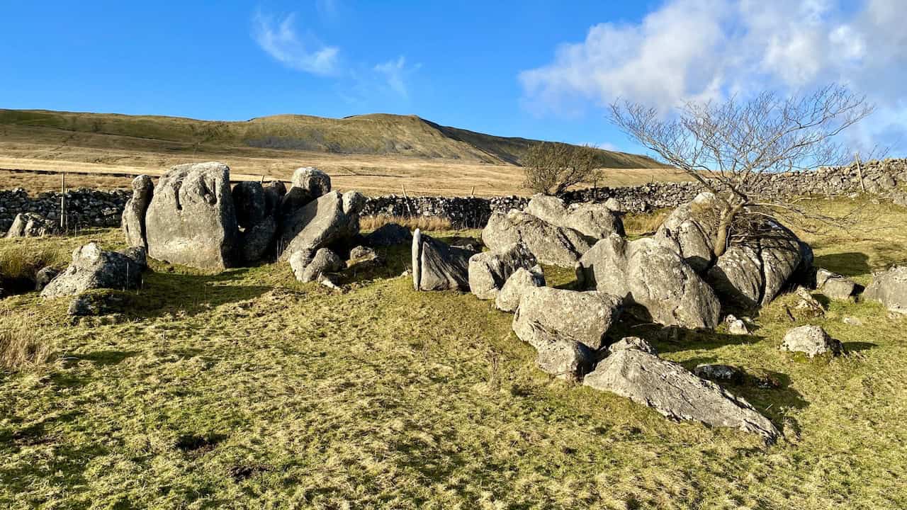 North-western view of Whernside from The Scar, between Broadrake and Ivescar.