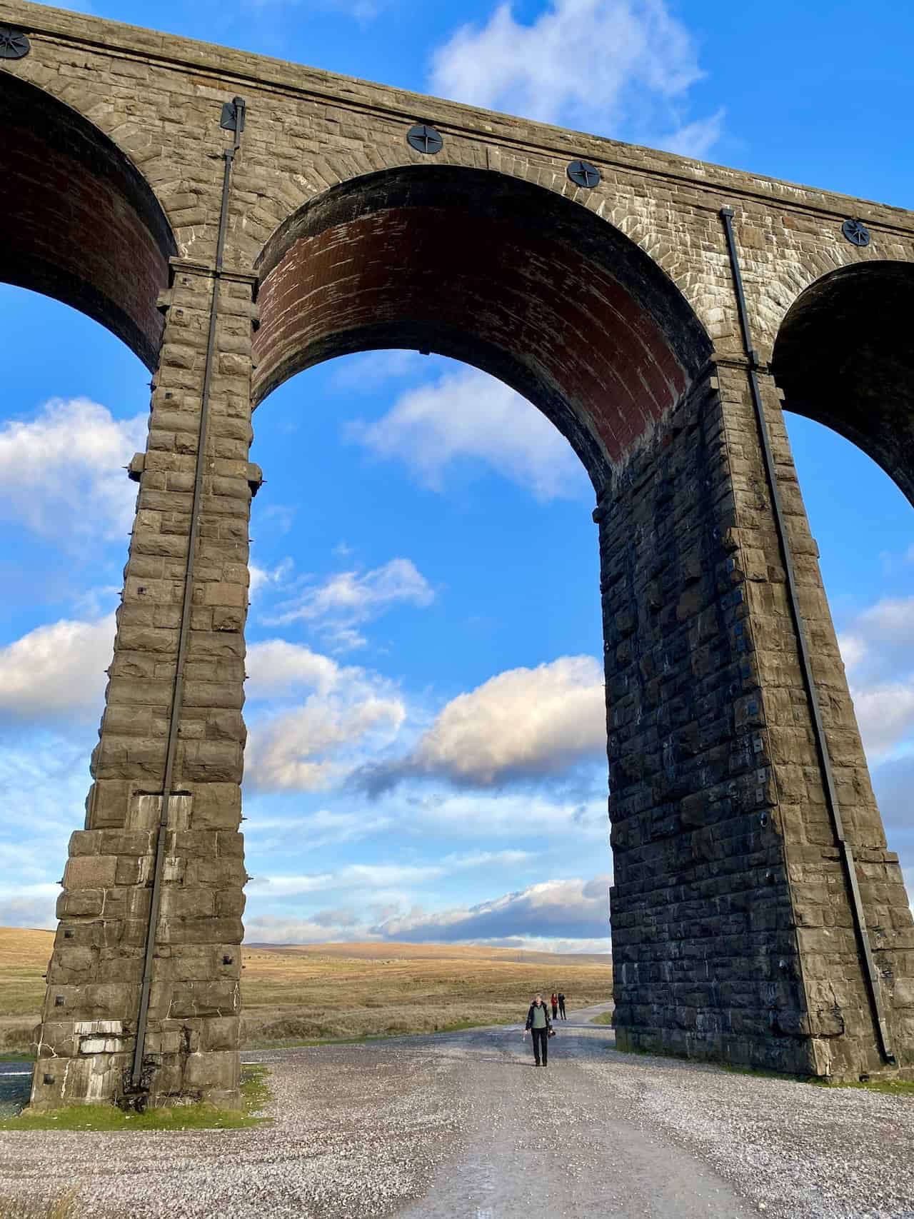 Close-up of one of Ribblehead Viaduct's 24 huge arches, a highlight of the Whernside circular walk.