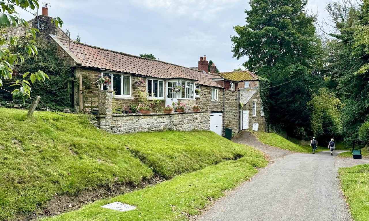 View of Lastingham Grange Country House Hotel along High Street, Lastingham.
