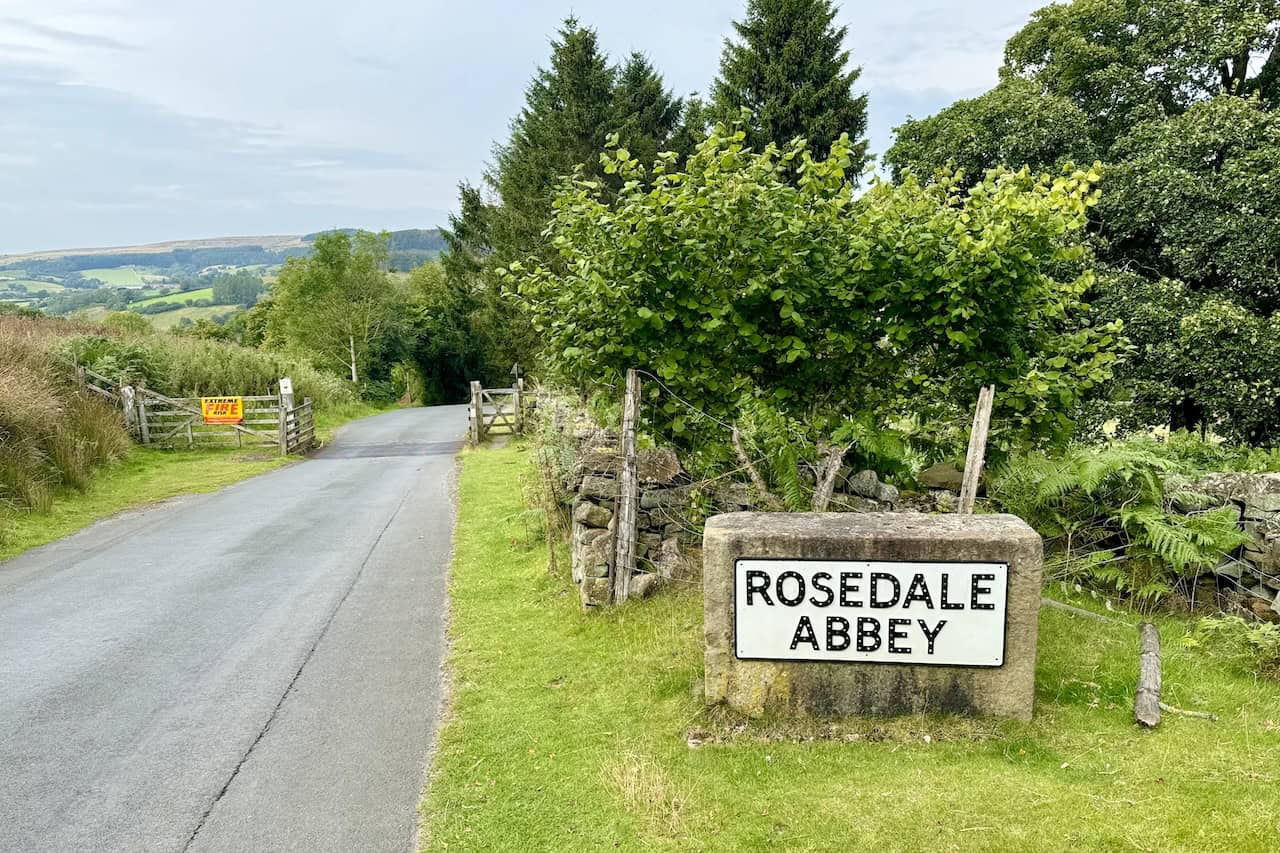 Walking down Rosedale Chimney Bank near the end of the Rosedale Abbey walk.
